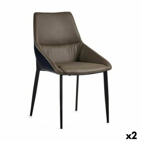 Armchair Braiding Blue Grey Steel 50 x 87 x 61 cm (2 Units) by Gift Decor, Chairs - Ref: S3626380, Price: 145,77 €, Discount: %