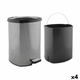 Poubelle à pédale Gris foncé Plastique 20 L (4 Unités) de Berilo, Corbeilles à papier - Réf : S3626406, Prix : 61,30 €, Remis...