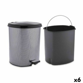 Pedal bin Dark grey Plastic 6 L (6 Units) by Berilo, Wastebaskets - Ref: S3626410, Price: 48,09 €, Discount: %