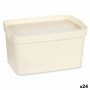 Aufbewahrungsbox mit Deckel Creme Kunststoff 2,3 L 13,5 x 11 x 20 cm (24 Stück) von Kipit, Aufbewahrungsboxen und -truhen - R...