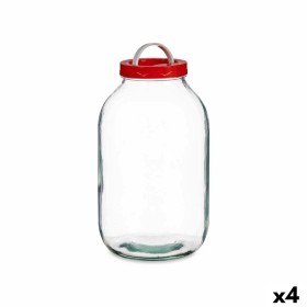 Jar Lid with handle Red polypropylene 5 L 16,5 x 29 x 16,5 cm (4 Units) by Vivalto, Food storage - Ref: S3626424, Price: 22,7...