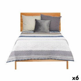 Reversible Bedspread 240 x 260 cm Hexagonal Blue White Grey (6 Units) by Gift Decor, Blankets and bedcovers - Ref: S3626437, ...