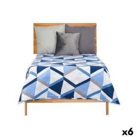 Colcha Reversible 180 x 260 cm Azul Blanco (6 Unidades) de Gift Decor, Mantas y colchas - Ref: S3626438, Precio: 75,87 €, Des...