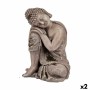 Figure décorative de jardin Buda Polyrésine 23 x 34 x 28 cm (2 Unités) de Ibergarden, Figurines - Réf : S3626443, Prix : 57,4...