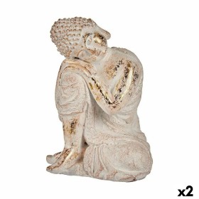 Figura Decorativa para Jardim Buda Poliresina 23 x 33 x 26 cm (2 Unidades) de Ibergarden, Figurinhas - Ref: S3626444, Preço: ...