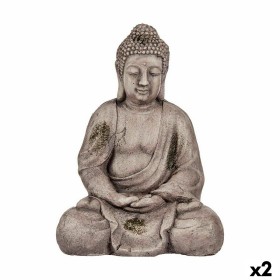 Figure décorative de jardin Buda Polyrésine 23 x 42 x 30 cm (2 Unités) de Ibergarden, Figurines - Réf : S3626445, Prix : 61,7...