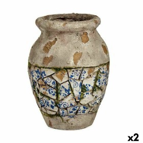 Figure décorative de jardin Vase Polyrésine 25 x 32,5 x 25 cm (2 Unités) de Ibergarden, Figurines - Réf : S3626452, Prix : 57...