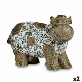 Decorative Garden Figure Cow Polyresin 18,5 x 33,5 x 46,5 cm (2 Units) by Ibergarden, Figurines - Ref: S3626462, Price: 64,92...