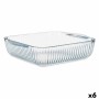 Bandeja para Horno Transparente Vidrio de Borosilicato 21,5 x 6 x 25,2 cm (6 Unidades) de Vivalto, Bandejas para horno - Ref:...