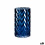 Vase Taillé Epis Bleu Verre 11,3 x 19,5 x 11,3 cm (6 Unités) de Gift Decor, Vases - Réf : S3626495, Prix : 52,62 €, Remise : %