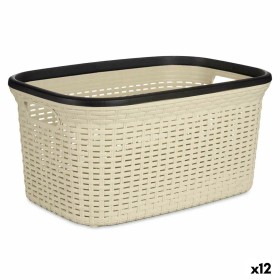 Wäschekorb Creme Kunststoff 36 L 36 x 25,5 x 52,5 cm (12 Stück) von Kipit, Wäschekörbe - Ref: S3626509, Preis: 66,43 €, Rabat...