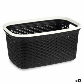 Laundry Basket White Black Plastic 36 L 36 x 25,5 x 53 cm (12 Units) by Kipit, Laundry Baskets - Ref: S3626511, Price: 67,09 ...