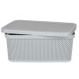 Caja de Almacenaje con Tapa Gris Plástico 13 L 28 x 15 x 39 cm (12 Unidades) de Kipit, Cajas y arcones de almacenaje - Ref: S...