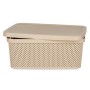 Caja de Almacenaje con Tapa Beige Plástico 13 L 28 x 15 x 39 cm (12 Unidades) de Kipit, Cajas y arcones de almacenaje - Ref: ...