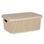 Caja de Almacenaje con Tapa Beige Plástico 13 L 28 x 15 x 39 cm (12 Unidades) de Kipit, Cajas y arcones de almacenaje - Ref: ...