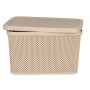 Caja de Almacenaje con Tapa Beige Plástico 19 L 28 x 22 x 39 cm (12 Unidades) de Kipit, Cajas y arcones de almacenaje - Ref: ...