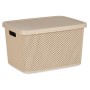 Storage Box with Lid Beige Plastic 19 L 28 x 22 x 39 cm (12 Units) by Kipit, Storage boxes and chests - Ref: S3626530, Price:...