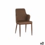 Armchair Rhombus Brown Black Steel 53 x 90 x 43 cm (2 Units) by Gift Decor, Chairs - Ref: S3626546, Price: 163,07 €, Discount: %