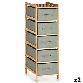 Commode Alexandra House Living Bleu Rotin Bois d'épicéa Bois MDF 38 x 80 x 90 cm | Tienda24 - Global Online Shop Tienda24.eu