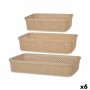 Set de Bandejas organizadoras Beige Plástico Rectangular 6 Unidades de Kipit, Clasificadores y almacenamiento de archivos - R...