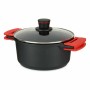 Cacerola con Tapa de Cristal Ø 24 cm Negro Aluminio (6 Unidades) de Kinvara, Cacerolas - Ref: S3626604, Precio: 172,49 €, Des...