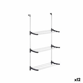 Séchoir Pliable Noir Argenté 65,5 x 29 x 129 cm Portes (12 Unités) de Kipit, Séchoirs à linge - Réf : S3626609, Prix : 144,56...