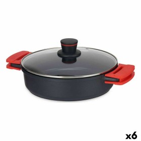 Casserole with lid 28 x 7,5 cm Black Aluminium (6 Units) by Kinvara, Casserole pans - Ref: S3626615, Price: 183,62 €, Discoun...