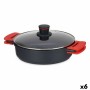 Casserole avec Couvercle 28 x 7,5 cm Noir Aluminium (6 Unités) de Kinvara, Faitouts - Réf : S3626615, Prix : 183,62 €, Remise...