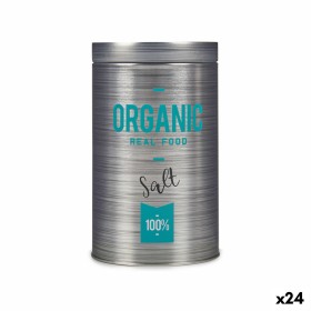 Gefäß Organic Salz Grau Weißblech 10,4 x 18,2 x 10,4 cm (24 Stück) von Kinvara, Dressing- und Gewürzspender - Ref: S3626624, ...