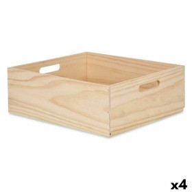 Caja Decorativa Madera de pino 35 x 14 x 40 cm (4 Unidades) de Gift Decor, Cajas - Ref: S3626634, Precio: 40,50 €, Descuento: %