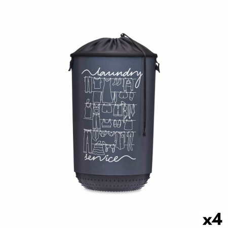 Laundry Basket Laundry Sevice Dark blue Plastic 40 L 34 x 52,5 x 34 cm (4 Units) | Tienda24 - Global Online Shop Tienda24.eu