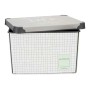 Storage Box with Lid Home Graph paper Grey Plastic 17 L 28 x 22 x 37 cm (12 Units) by Kipit, Storage boxes and chests - Ref: ...