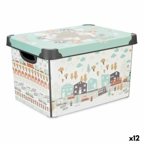 Storage Box with Lid Children's Road Plastic 17 L 27,5 x 22 x 36,5 cm (12 Units) by Kipit, Storage boxes and chests - Ref: S3...