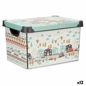 Scatola portaoggetti Confortime Sweet Home Multicolore Legno Fiori 58 x 39 x 21 cm (3 Unità) | Tienda24 - Global Online Shop Tienda24.eu