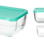 Conjunto de Lancheiras Snow Box Retangular Branco Turquesa (4 Unidades) de Pasabahce, Armazenamento de alimentos - Ref: S3626...