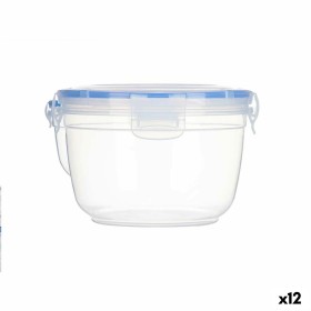 Lancheira Hermética Cilindro Transparente Polipropileno 1,2 L 15,5 x 10,5 x 15,5 cm (12 Unidades) de Leknes, Armazenamento de...