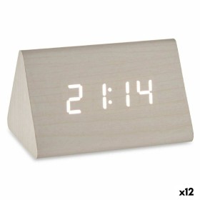 Digitale Desktop-Uhr Weiß PVC Holz MDF 11,7 x 7,5 x 8 cm (12 Stück) von Gift Decor, Tischuhren - Ref: S3626734, Preis: 113,78...