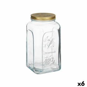 Bocal Homemade Transparent Doré Métal verre 3 L 13 x 25 x 13 cm (6 Unités) de Pasabahce, Stockage des aliments - Réf : S36267...