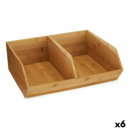 Caisse de Rangement Empilable Bambou 34,5 x 13 x 31 cm (6 Unités) de Kinvara, Étagères et supports - Réf : S3626765, Prix : 6...