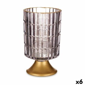 Lanterne à LED Gris Doré verre 10,7 x 18 x 10,7 cm (6 Unités) de Gift Decor, Bougeoirs et chandeliers - Réf : S3626779, Prix ...