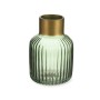 Vase Stripes Green Golden Glass 12 x 18 x 12 cm (6 Units) by Gift Decor, Vases - Ref: S3626785, Price: 54,95 €, Discount: %