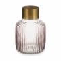 Vase Stripes Pink Golden Glass 14,5 x 22 x 14,5 cm (6 Units) by Gift Decor, Vases - Ref: S3626788, Price: 62,10 €, Discount: %