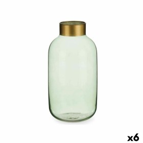 Vase Green Golden Glass 14,5 x 29,5 x 14,5 cm (6 Units) by Gift Decor, Vases - Ref: S3626797, Price: 81,09 €, Discount: %