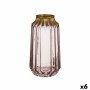 Jarrón Rosa Vidrio 13 x 23,5 x 13 cm (6 Unidades) de Gift Decor, Jarrones - Ref: S3626800, Precio: 62,10 €, Descuento: %