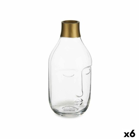 Vaso Face Transparente Vidro 11 x 24,5 x 12 cm (6 Unidades) de Gift Decor, Jarrões - Ref: S3626802, Preço: 61,46 €, Desconto: %