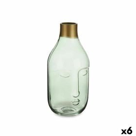 Vase Visage Vert verre 11 x 24,5 x 12 cm (6 Unités) de Gift Decor, Vases - Réf : S3626805, Prix : 61,46 €, Remise : %