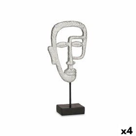 Decorative Figure Face Silver 19,5 x 38 x 10,5 cm (4 Units) by Gift Decor, Ornaments - Ref: S3626824, Price: 39,69 €, Discoun...