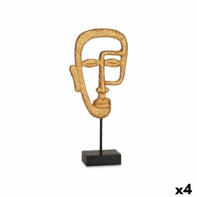 Decorative Figure Face Golden 19,5 x 38 x 10,5 cm (4 Units) by Gift Decor, Ornaments - Ref: S3626825, Price: 39,69 €, Discoun...