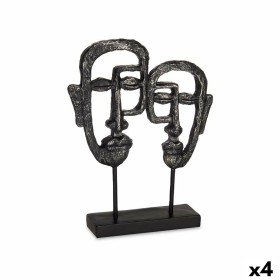 Deko-Figur Gesicht Schwarz 27 x 32,5 x 10,5 cm (4 Stück) von Gift Decor, Ornamente - Ref: S3626827, Preis: 48,99 €, Rabatt: %