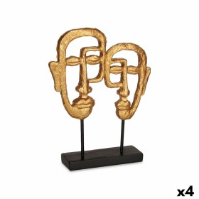 Decorative Figure Face Golden 27 x 32,5 x 10,5 cm (4 Units) by Gift Decor, Ornaments - Ref: S3626829, Price: 48,99 €, Discoun...